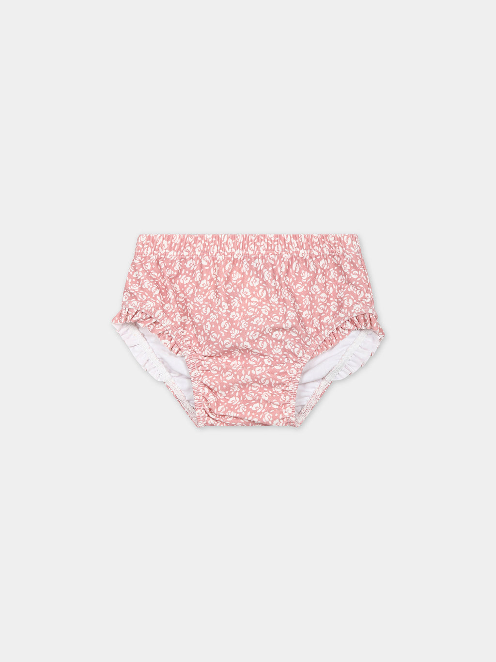 Maillot de bain rose pour bébè fille avec imprimé fleurs